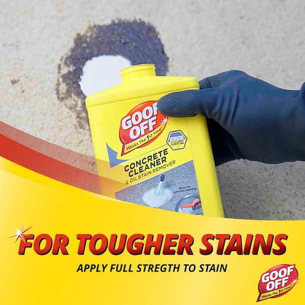 Goof Off 32 oz. Concrete Cleaner and Oil Stain Remover FG820 - The Home  Depot