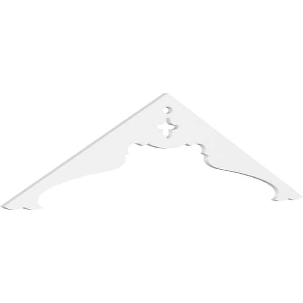 Ekena Millwork 1 in. x 72 in. x 18 in. (6/12) Pitch Heath Gable Pediment Architectural Grade PVC Moulding