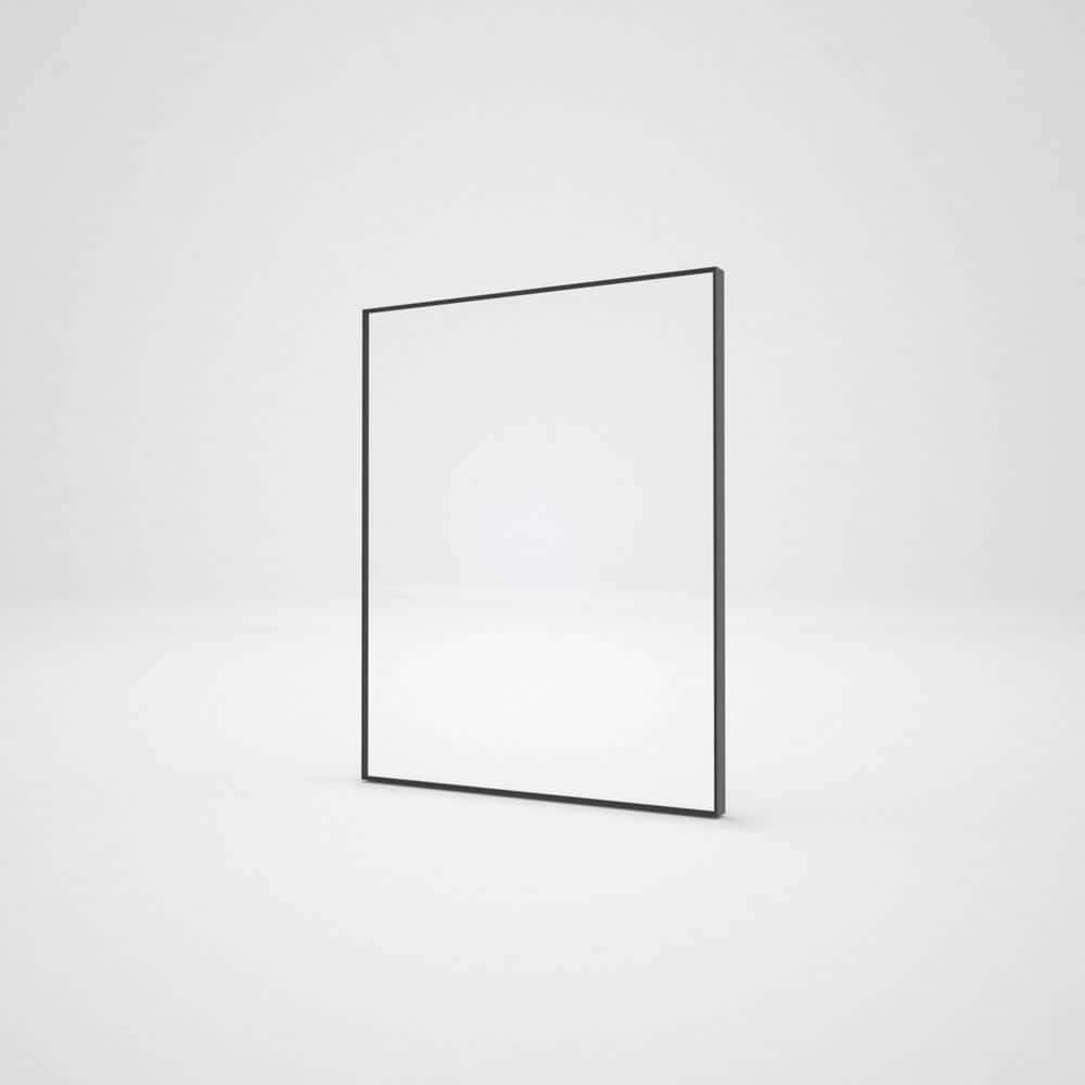 24 in. W x 30 in. H Rectangular Aluminum Framed Wall Bathroom Vanity Mirror in Matte Black price history on PriceWatchPro