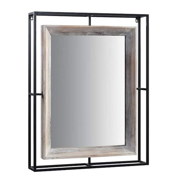 4D Concepts Medium Rectangle Black And Gray Classic Mirror (35.4 in. H x 27.6 in. W)