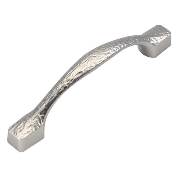 HICKORY HARDWARE Bedrock Collection 3 in. (76 mm) Center-to-Center Flat Nickel Cabinet Door and Drawer Pull