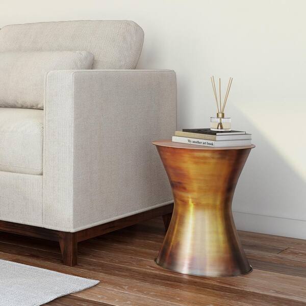 Simpli Home Kenton Industrial 15 in. Wide Metal Side Table
