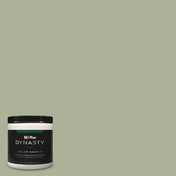 BEHR DYNASTY 8 oz. #HDC-CT-28 Cottage Hill One-Coat Hide Semi-Gloss Enamel Interior/Exterior Paint & Primer Sample