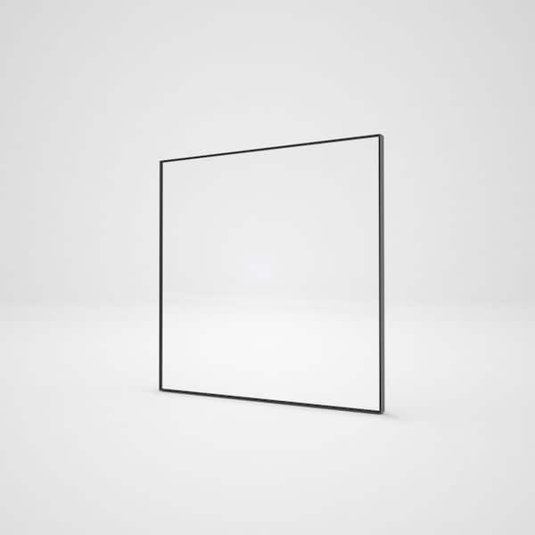 30 in. W x 30 in. H Square Aluminum Framed Wall Bathroom Vanity Mirror in Matte Black