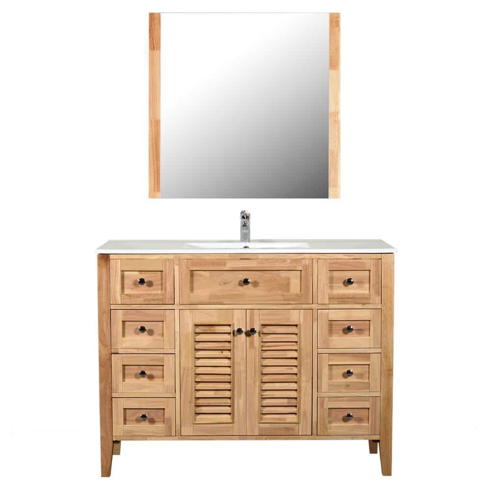 Venice 48 in. W x 18 in. D x 36 in. H Single Sink Bath Vanity in NW with Ce