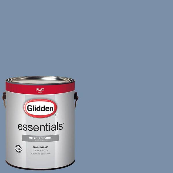 Glidden Essentials 1 gal. #HDGV25D At Peace Blue Flat Interior Paint