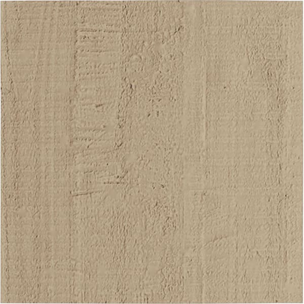 6 in. W x 6 in. H Rough Cedar Rustic Faux Wood Material Sample, Primed Tan