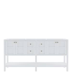 Winterfell 72 in. W x 22 in. D x 35 in. H Double Sink Bath Vanity Cabinet without Top in White