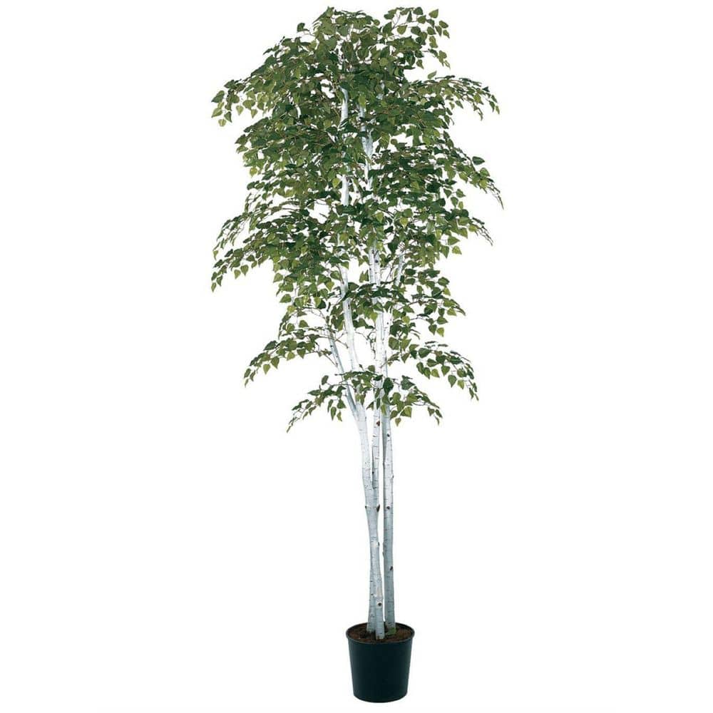 artificial potted birch trees