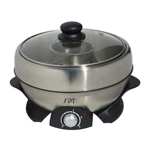 Shabu-Shabu 3 Qt. Stainless Steel Electric Multi-Cooker with Stainless Steel Pot