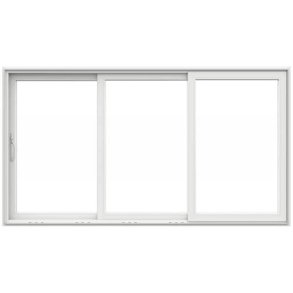 JELD-WEN V4500 Multi-Slide 141 in. x 80 in. Left-Hand Low-E White Vinyl 3-Panel Prehung Patio Door