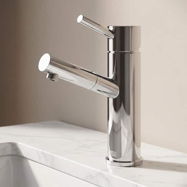 Noma Single Handle Single-Hole Bathroom Faucet in Chrome