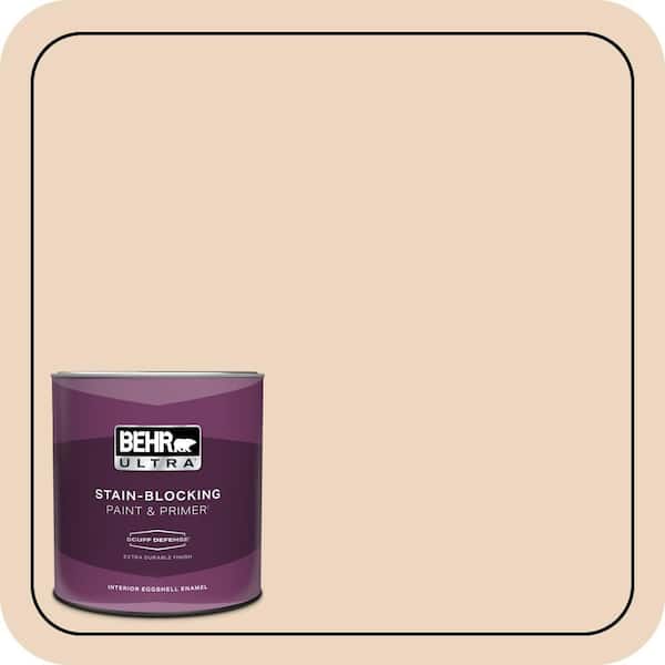 BEHR ULTRA 1 qt. #PPU4-10A Sandy Beige Extra Durable Eggshell Enamel Interior Paint and Primer