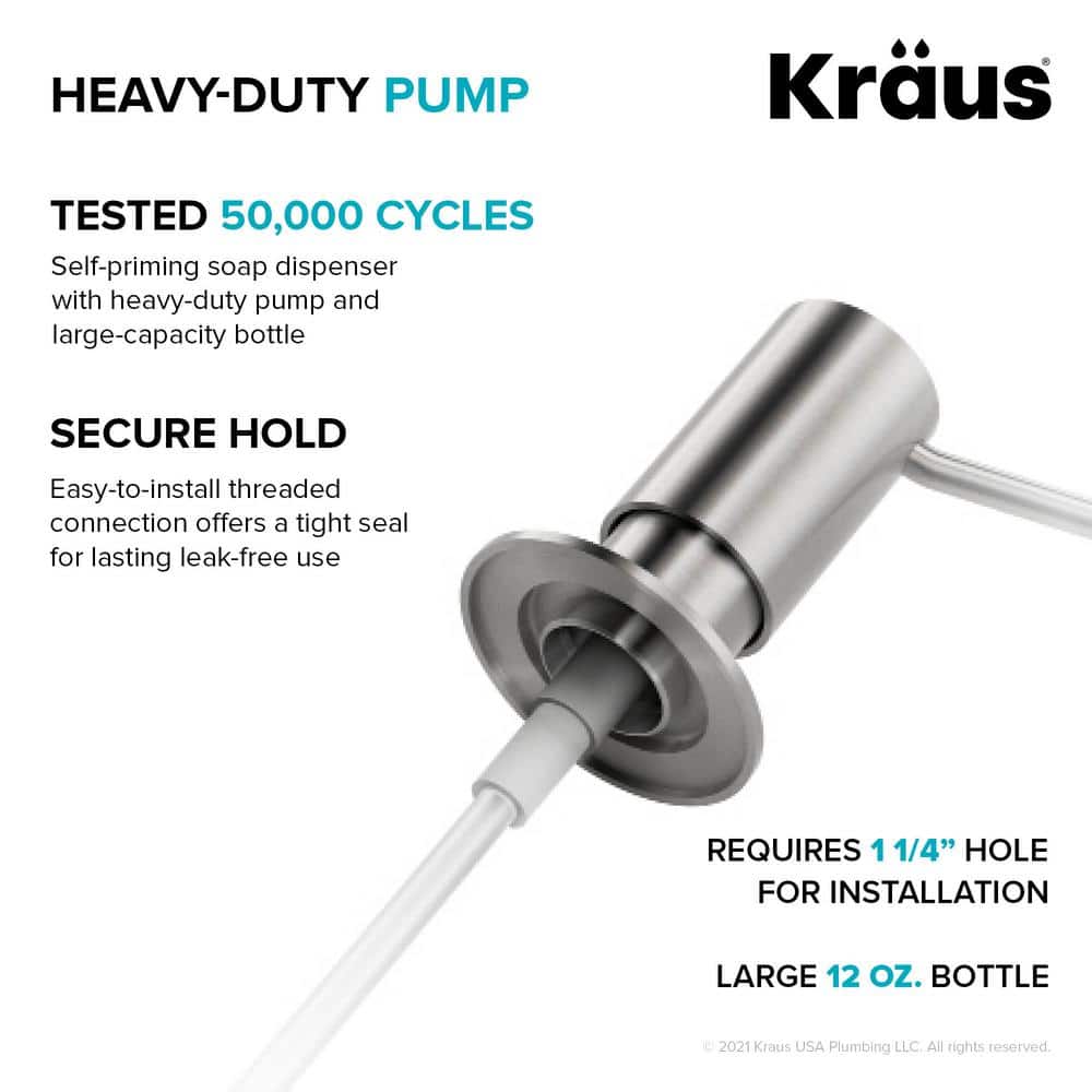 Stainless Steel Spring Loaded Kitchen Soap Dispenser