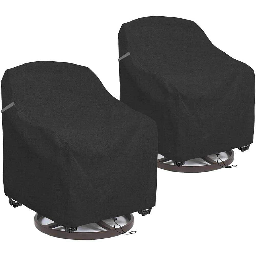 Swivel Patio Chair Covers 2-Pack, Waterproof Heavy Duty Outdoor Furniture C