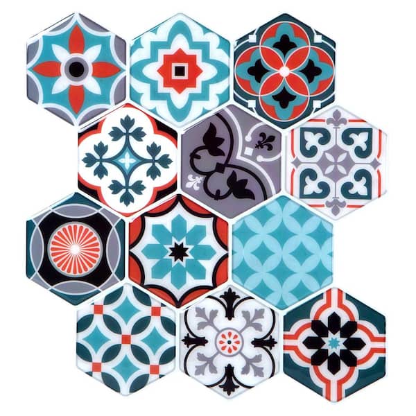 Simplify 10.24 in. x 10.24 in. Moroccan Peel and Stick Tile (2.75 sq. ft./4-Pack)