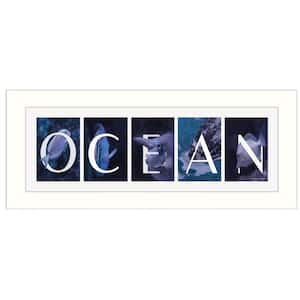 Ocean by Unknown 1 Piece Framed Graphic Print Typography Art Print 8 in. x 20 in. .