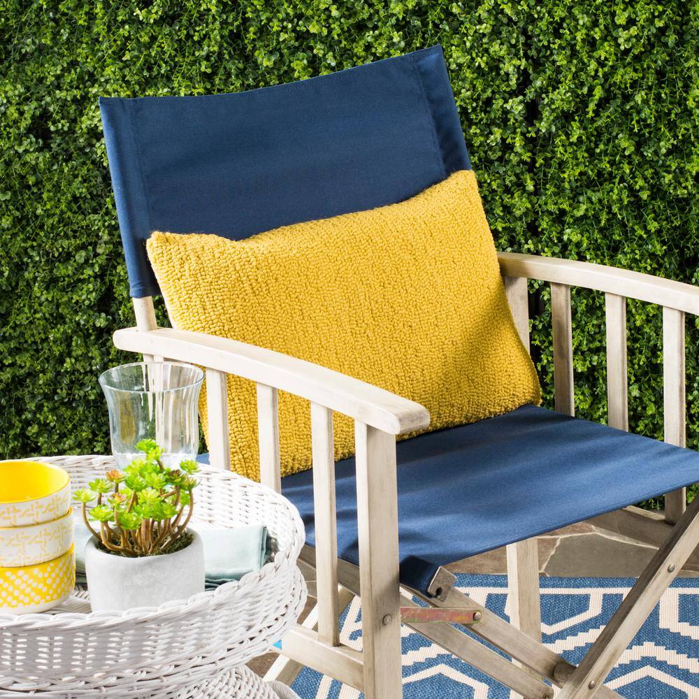 Sunshine Yellow Rectangular Polyfill Outdoor Pillow Set