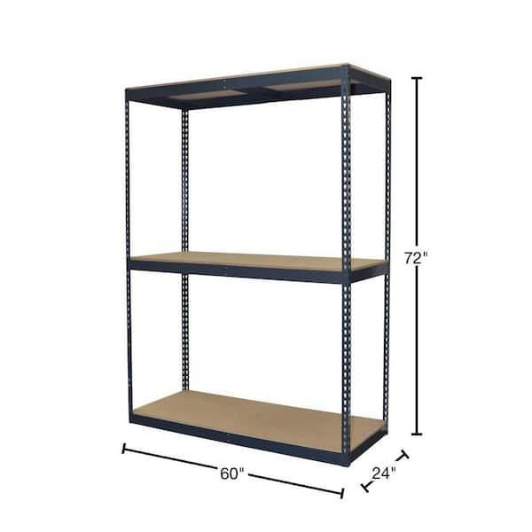 HDX 5-Tier Plastic Garage Storage Shelving Unit in Gray (36 in. W x 72 in.  H x 24 in. D) 128974 - The Home Depot
