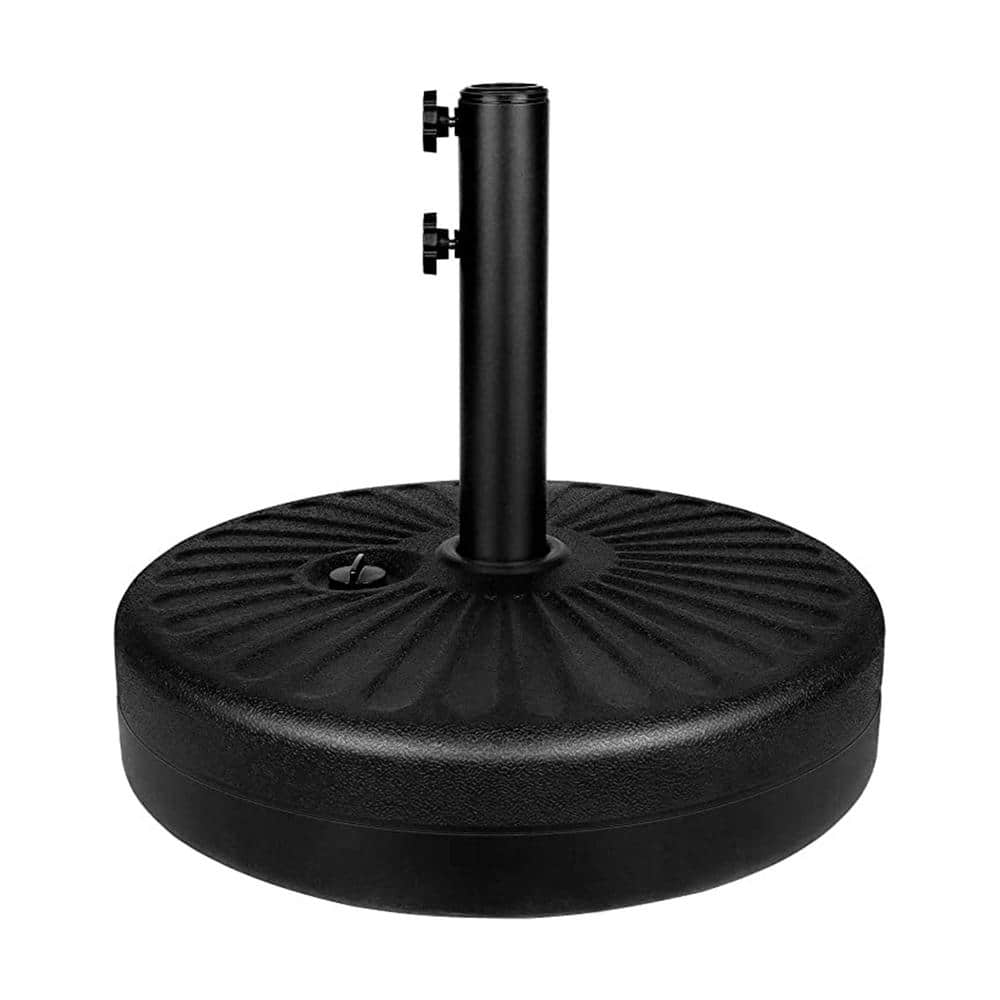 20 in. Heavy Duty Round Patio Umbrella Base with Steel Holder Water Filled 