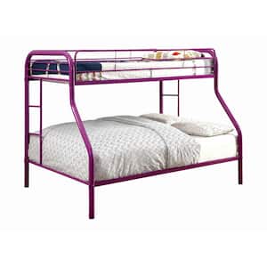 Rainbow in Purple Metal Twin and Full Bunk Bed