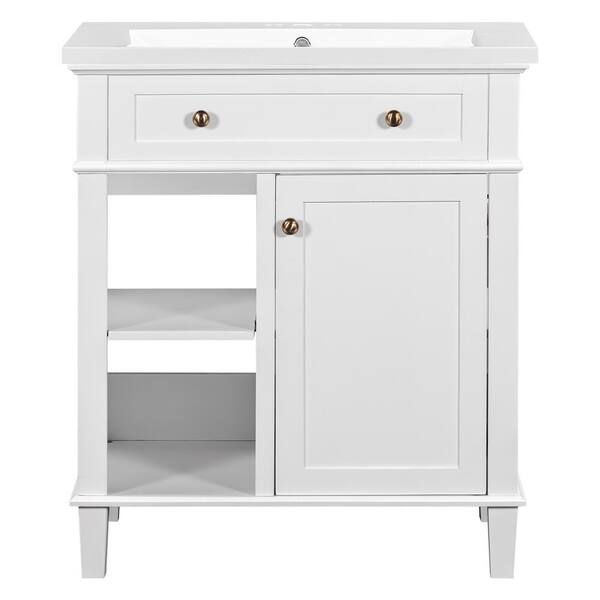 30 in. W x 18 in. D x 34 in. H Freestanding Bathroom Vanity with
