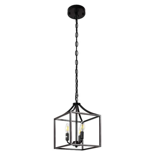 3-Light Matte Black Pendant Light with E12 Sockets, Adjustable Industrial Hanging Light for Dining Room and Kitchen
