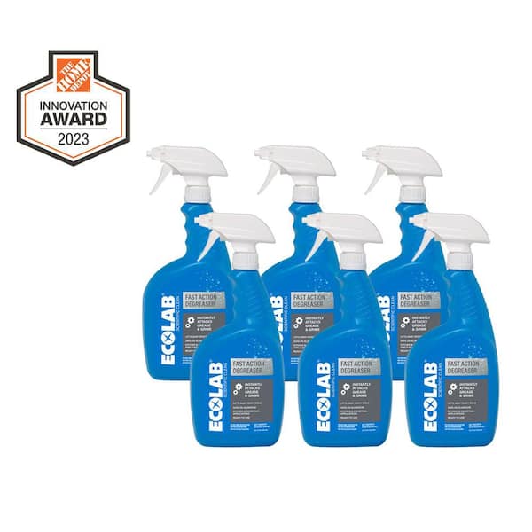 ECOLAB 32 oz. Fast Action Foaming Degreaser for Stoves, Grills, Ovens, Tools, and Aluminum (6-Pack)
