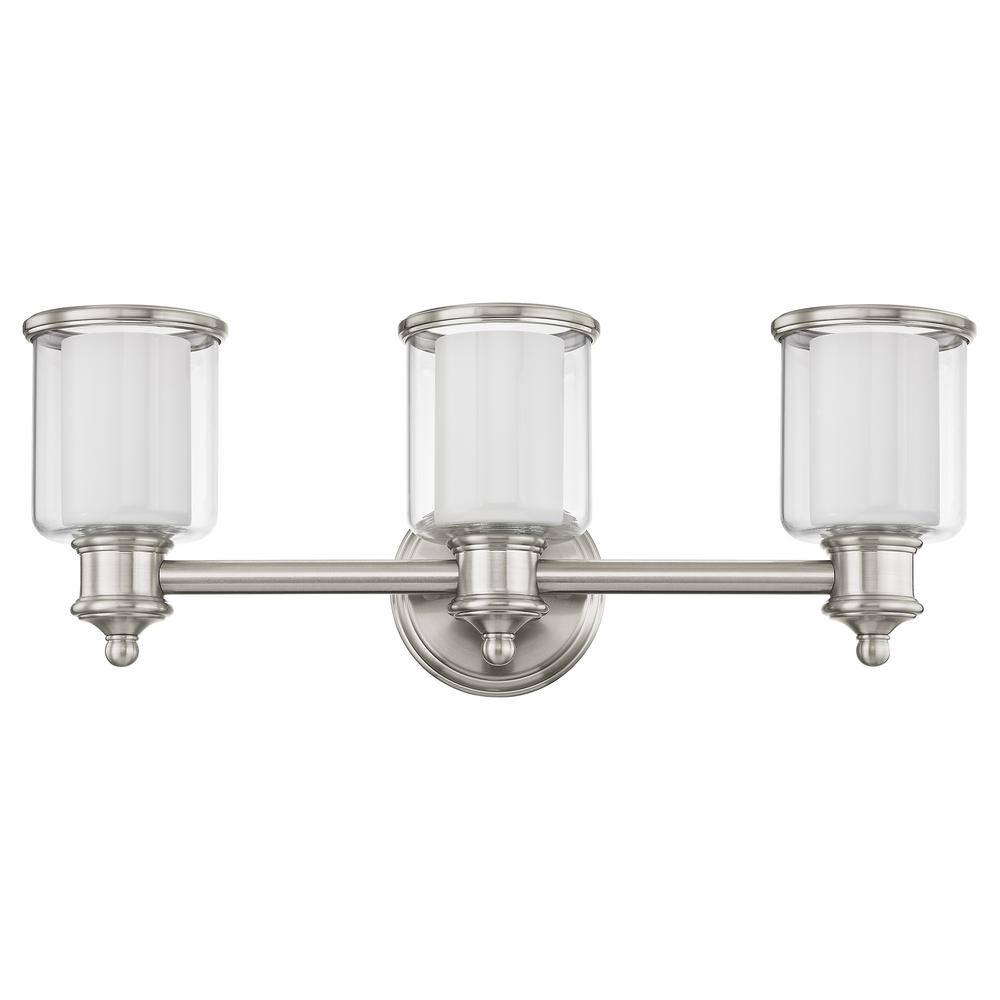 Middlebush Brushed Nickel 3-Light Vanity Fixture