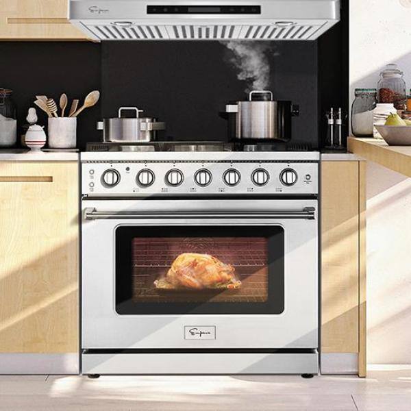 36-Inch Stainless Steel Under Cabinet Range Hood with LED Lights