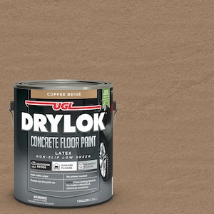 1 gal. Coffee Beige Low Sheen Latex Interior/Exterior Concrete Floor Paint
