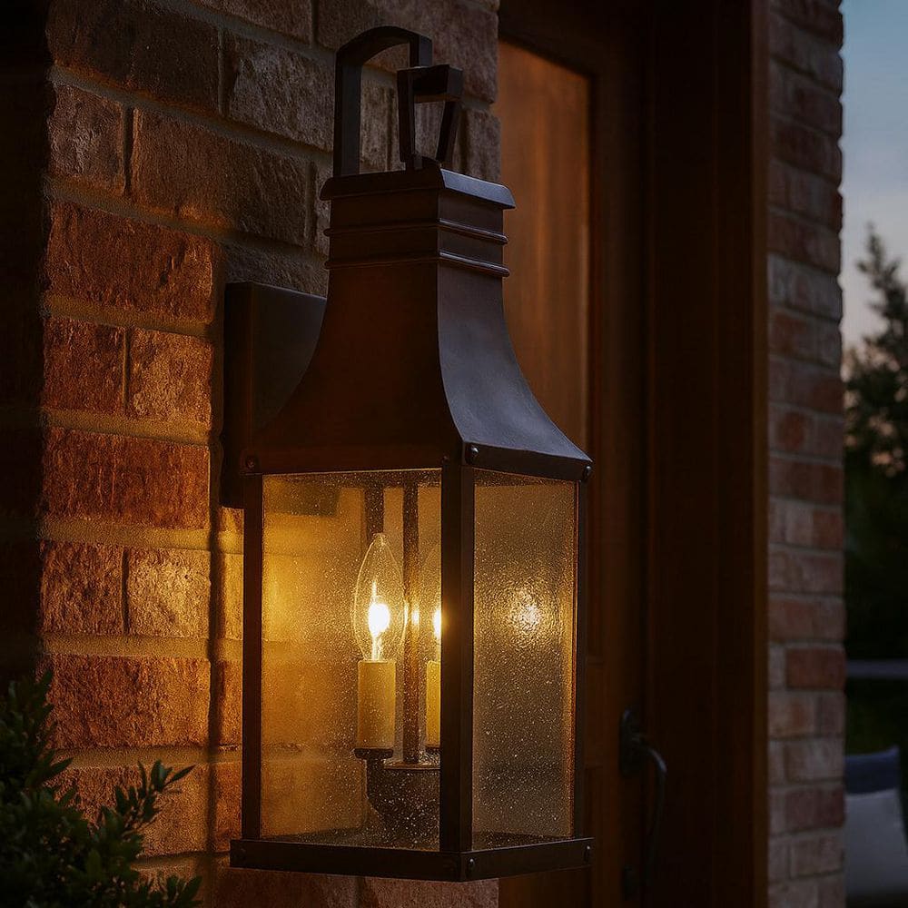 HINKLEY Beacon Hill 2-Light Blackened Copper Hardwired Outdoor