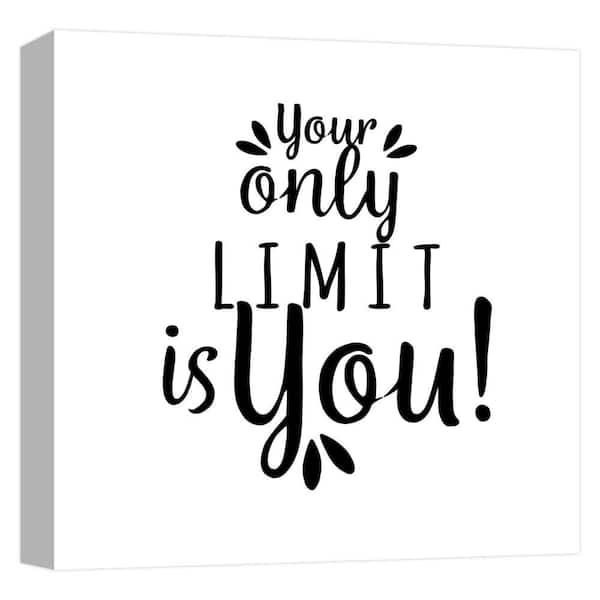 PTM Images "your limit'' Canvas Abstract Wall Art 15 in. x 15 in.