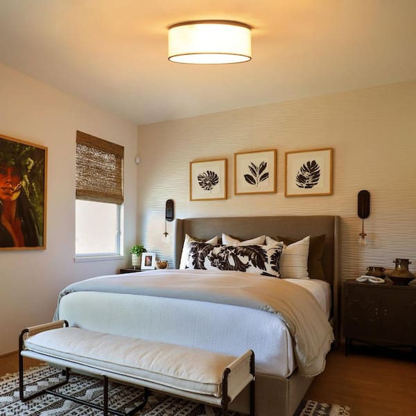ADSENSTY 12.59 in. 3-Light Modern Flush Mount Ceiling Light