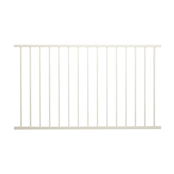 FORTRESS Al13 Home Traditional Railing 40 in. H x 6 ft. W Matte White Aluminum Level Railing Panel