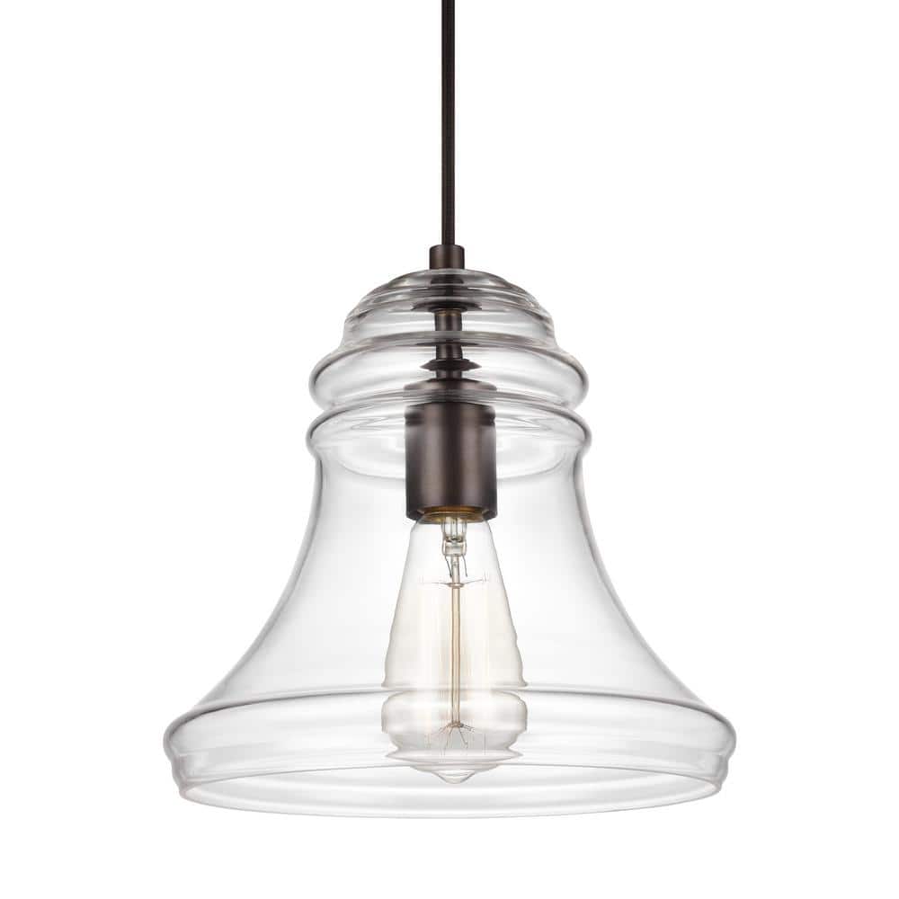 Doyle Oil Rubbed Bronze Mini Globe Pendant with Clear Glass Shade