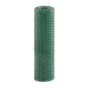 17 in. x 17 ft. Chicken Wire Fencing Mesh, 0.6 in. Hexagonal Galvanized Hardware Cloth for Coop Barrier Rabbit Cage