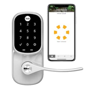 Assure Smart Lever Satin Nickel Lock with WiFi and Touchscreen Keypad