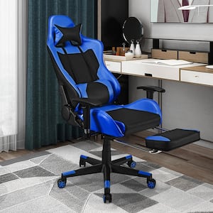 Blue Iron Reclining Gaming Chairs with Adjustable Arms