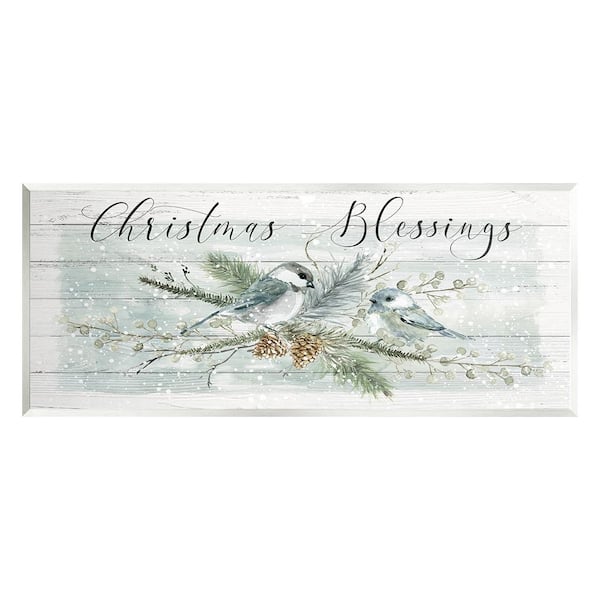 Stupell Industries Rustic Christmas Blessings by Carol Robinson 1-Piece Unframed Graphic Print Animal Poster Art Print 17 in. x 7 in.