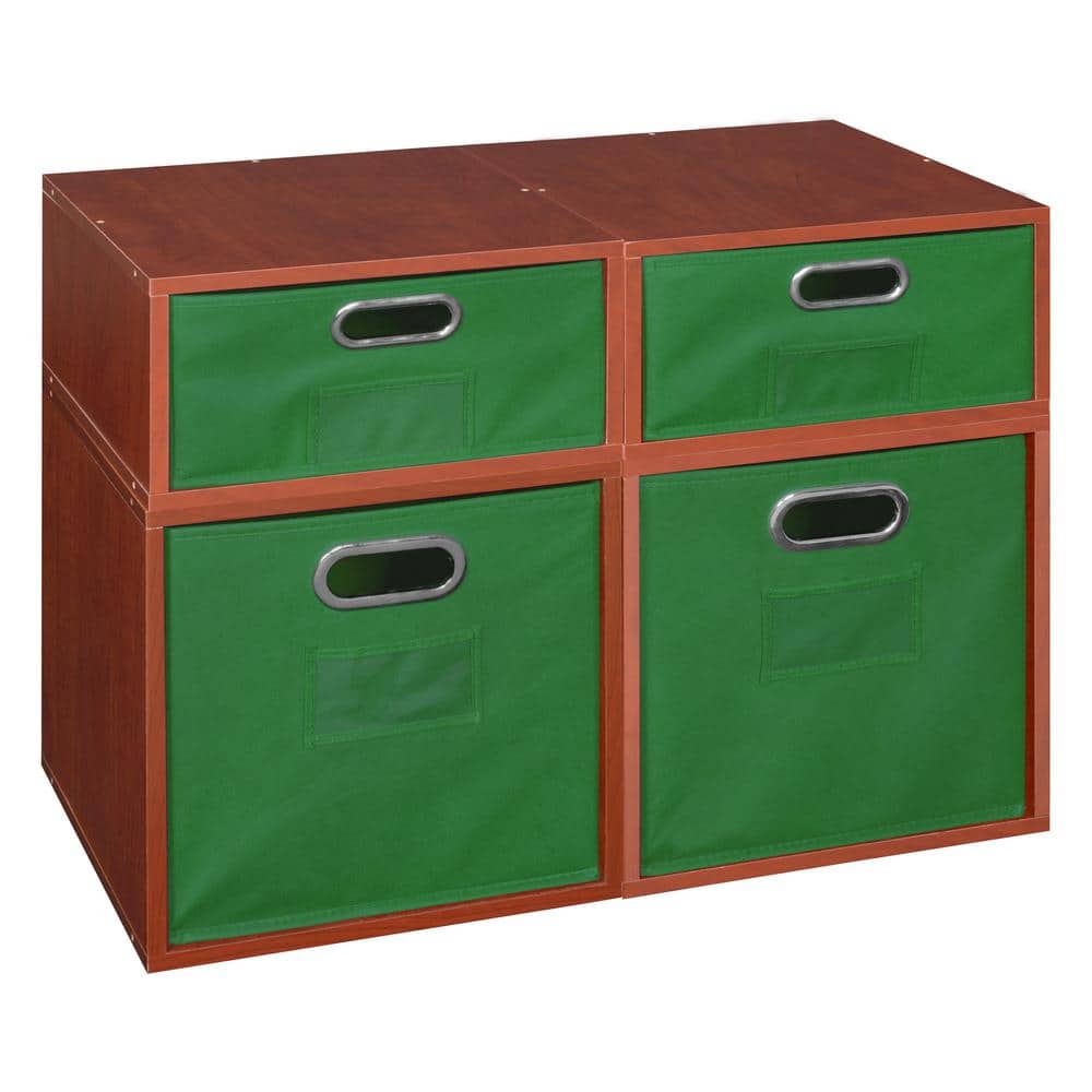 32.5 in. H x 13 in. W x 13 in. D Wood 3- Cube Organizer