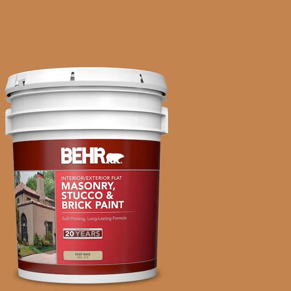 5 gal. #PPU4-03 Butter Rum Flat Interior/Exterior Masonry, Stucco and Brick Paint