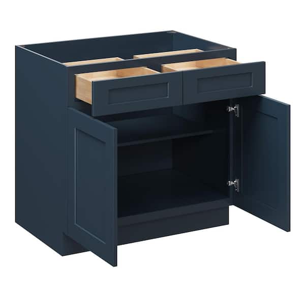 36 in. W x 24 in. D x 34.5 in. H Ready to Assemble Floor Base Kitchen Cabinet in Cyber Grey