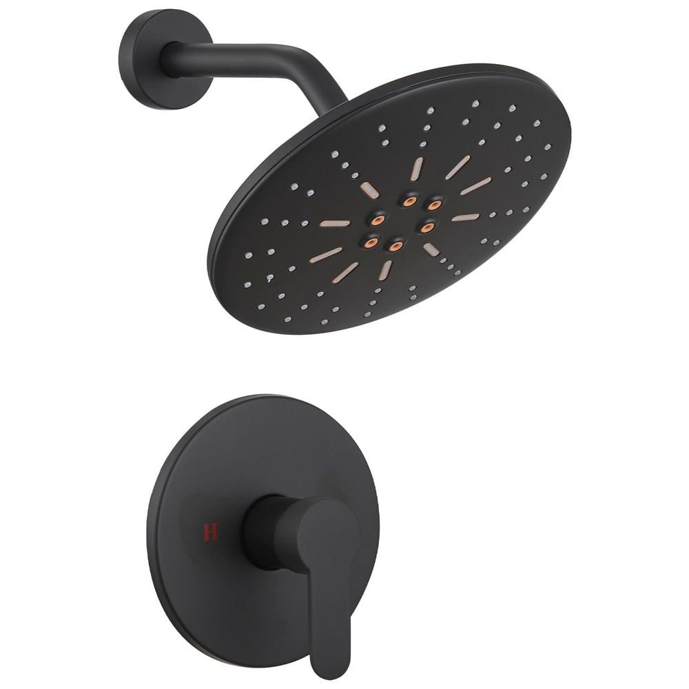 Single Handle 1-Spray Shower Faucet 2.5 GPM with Adjustable Flow Rate, Easy to Install in Matte Black price history on PriceWatchPro