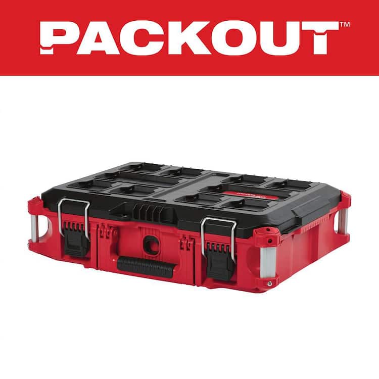 Milwaukee PACKOUT 22 in. Medium Red Tool Box with 75 lbs. Weight Capacity
