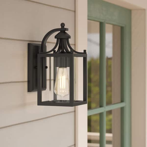 Hampton Bay 8.375 in. Black Integrated LED Hardwired Line Voltage