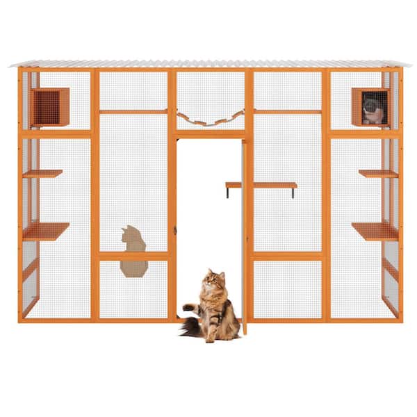 COZIWOW Wooden Cat Cage Large Playpen, Catio