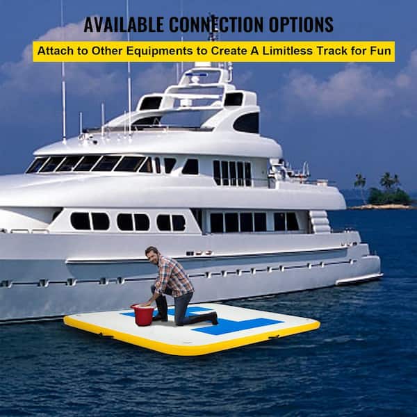 Inflatable Swimming Fishing Dock Drop Stitch Swimming Platform Floating Dock  For Boat River