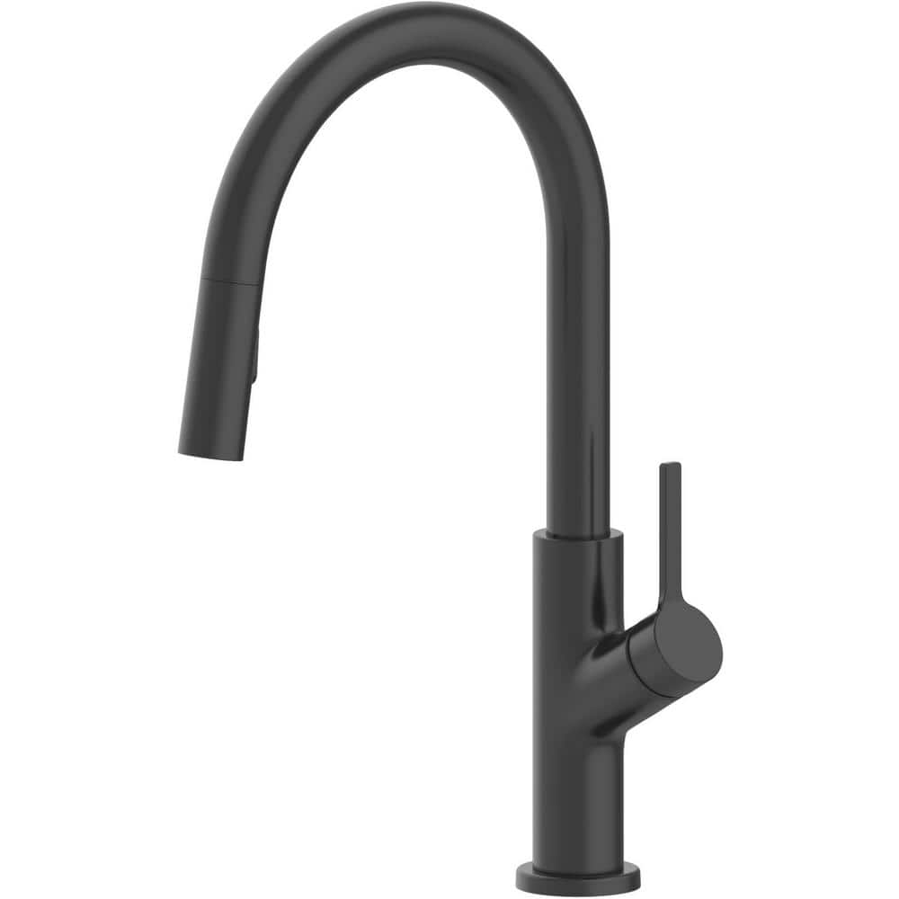 Glacier Bay Dunveth Single-Handle Pull-Down Sprayer Kitchen Faucet in Matte Black