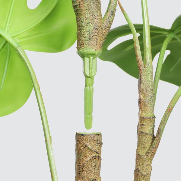 2-Piece 30 in. Realistic Artificial Monstera Deliciosa Tree with